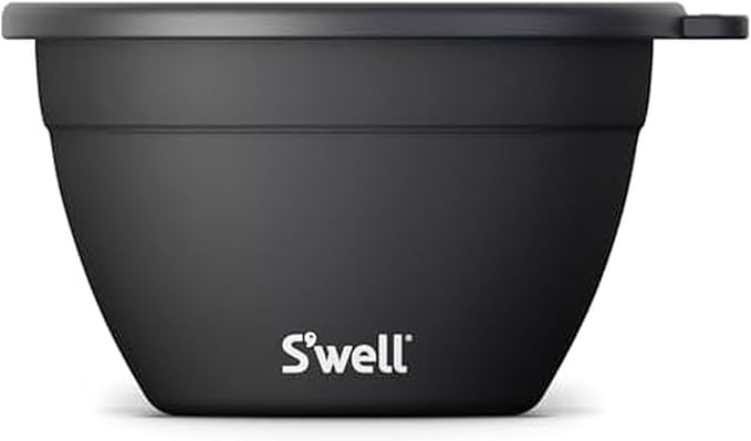 S’well Stainless Steel 64oz Salad Bowl Kit in Onyx, Comes with 2oz Condiment Container and Remo... | Amazon (US)