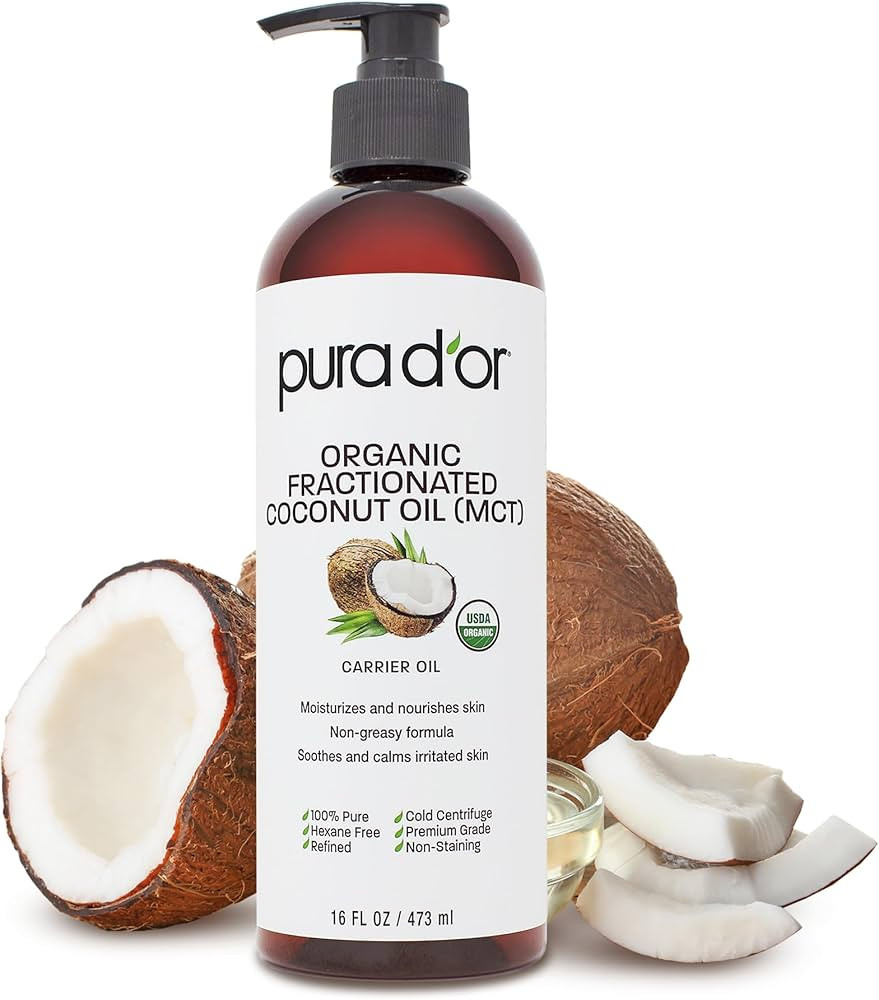 PURA D'OR 16 Oz ORGANIC Fractionated Coconut Oil - MCT Oil - 100% Pure & Natural USDA Certified C... | Amazon (US)