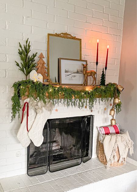 Holiday mantle featuring my new beautiful wood mantle from Dogberry Collections!! 🤩 linked in my Instagram stories or my Christmas highlight! :) 

Christmas, holiday, mantle, home decor, affordable, budget, Walmart, Target, ideas, inspo, mood board, fireplace, chimney, neutral 

#LTKSeasonal #LTKHoliday #LTKhome