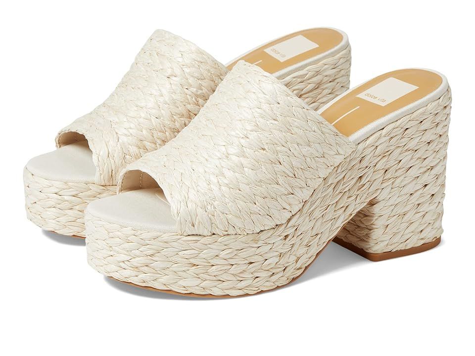 Dolce Vita Elora (Off-White Raffia) Women's Shoes | Zappos