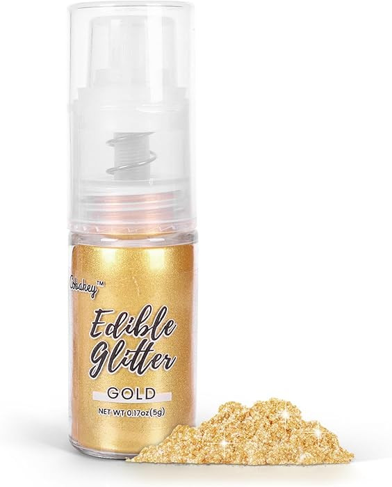 Shimmer Gold Edible Glitter Spray, 5g Edible Glitter for Cocktails, Cobakey Luster Dust Edible fo... | Amazon (US)