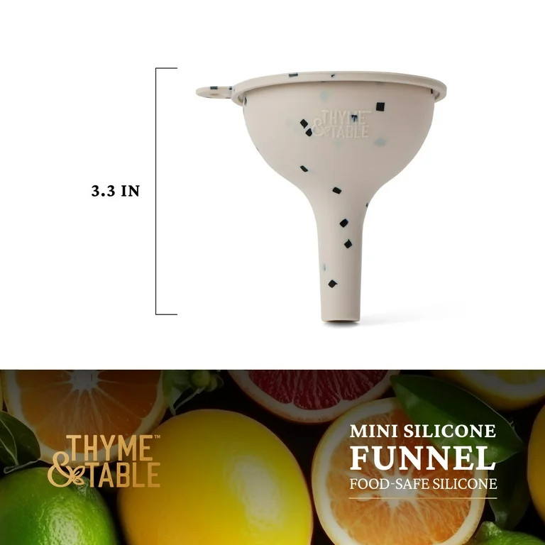 Thyme & Table Mini Silicone Funnel, Cream and Black Dots | Walmart (US)
