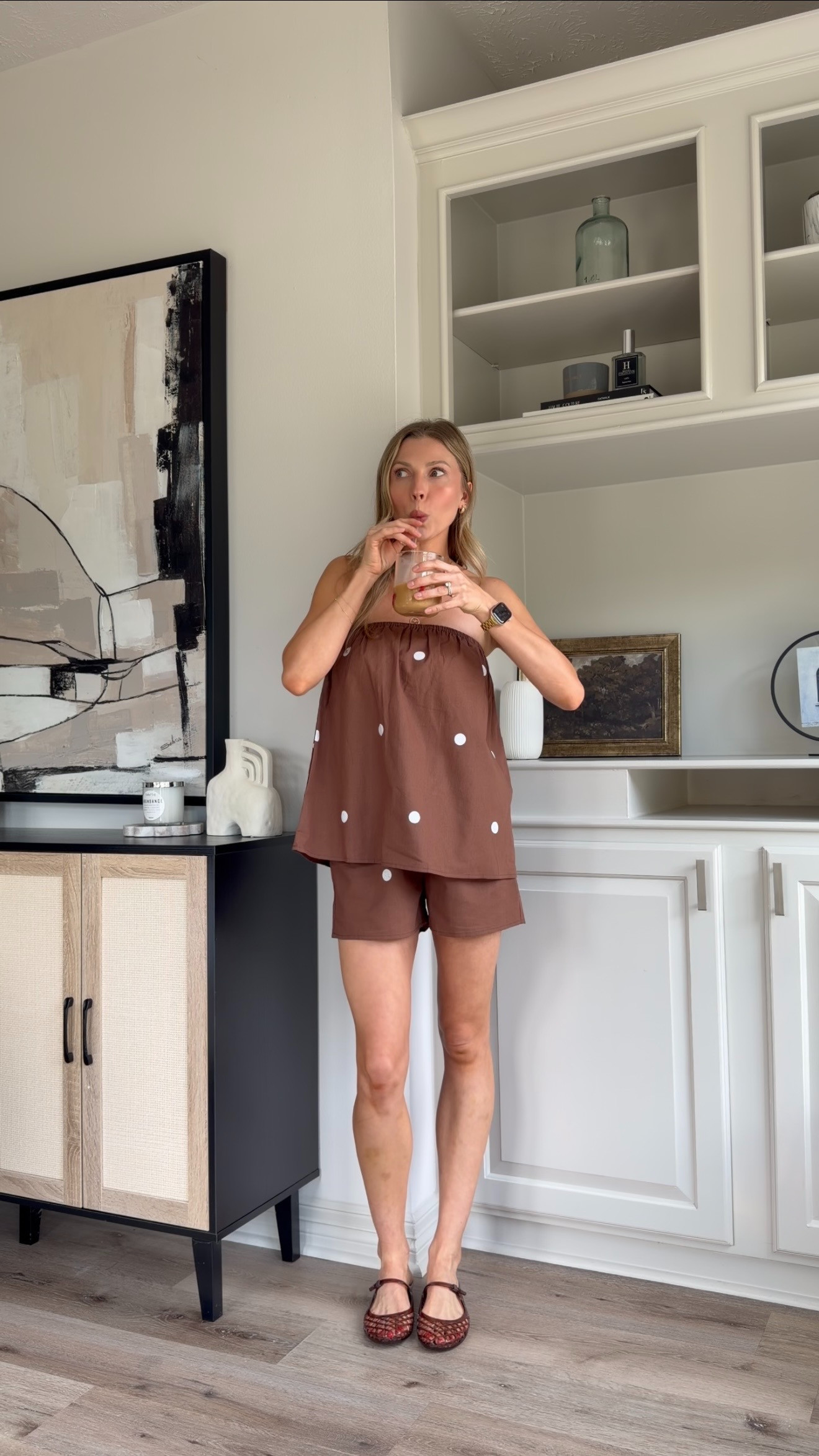 Nursing friendly mom outfit for summer! small in set
 

 