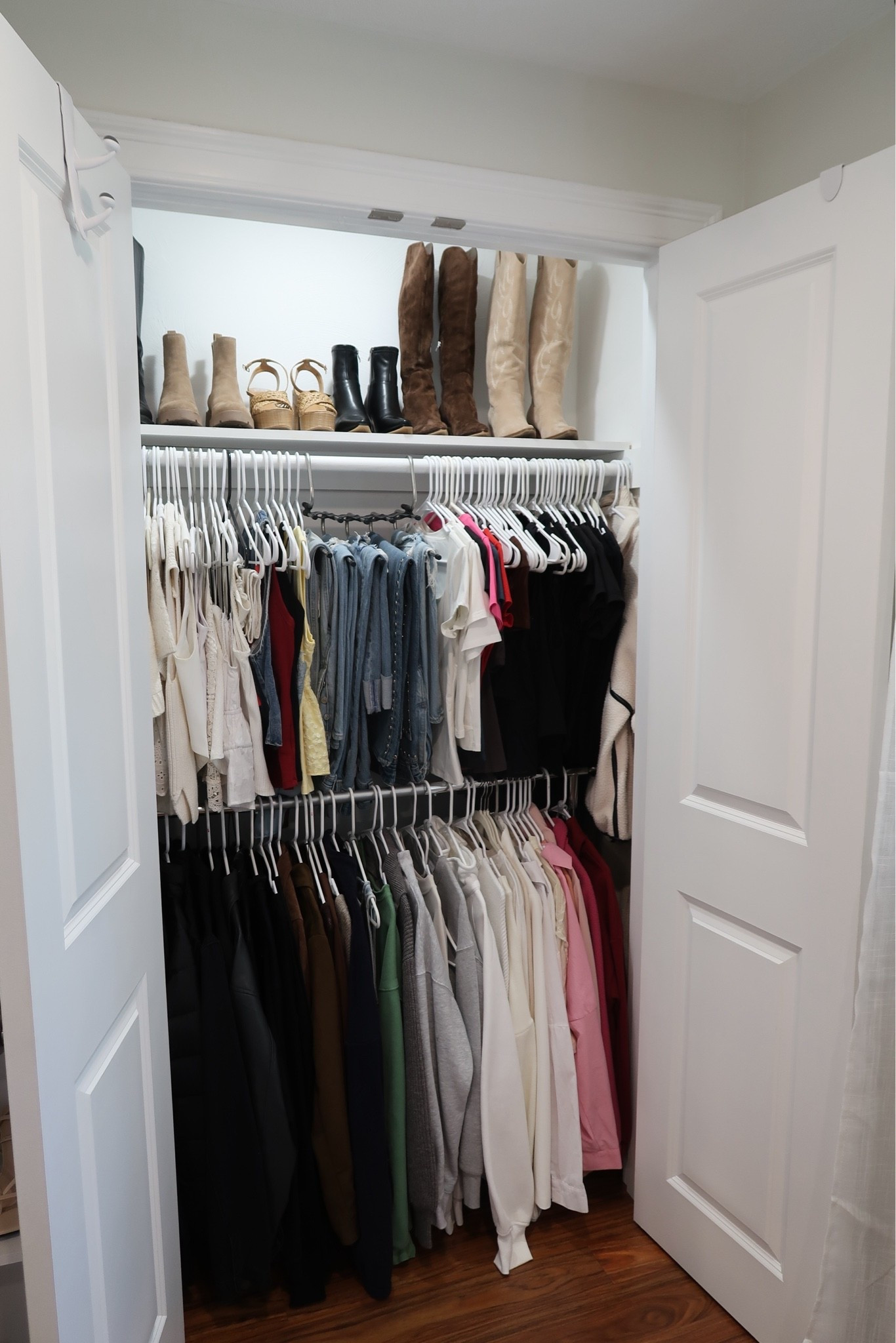 Home Organizing Hacks that just make sense! I used this $37 garment rack to add a second row to my closet!

#LTKdayinmylife #LTKHome #LTKvlog