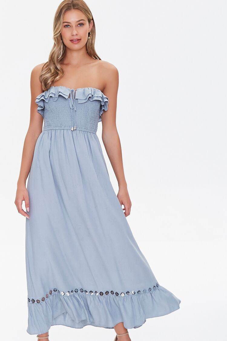 Strapless Ruffle-Trim Maxi Dress | Forever 21 (US)