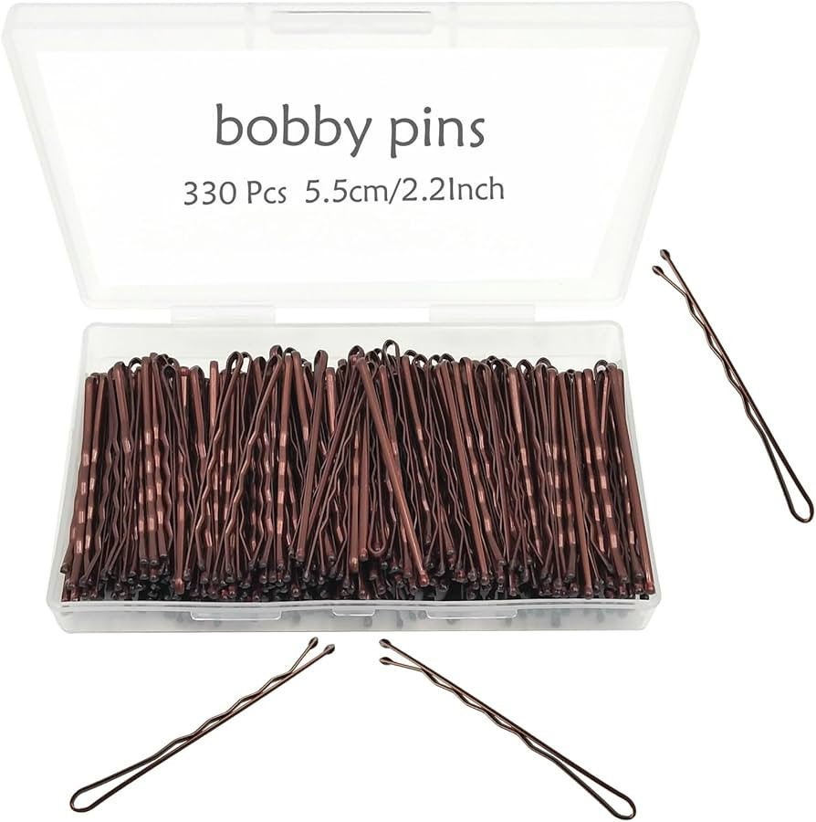 Bobby Pins Brown, 330 Count 2.2 Inch Hair Pins With Cute Box, Premium Bobby Pin For Kids, Girls A... | Amazon (US)