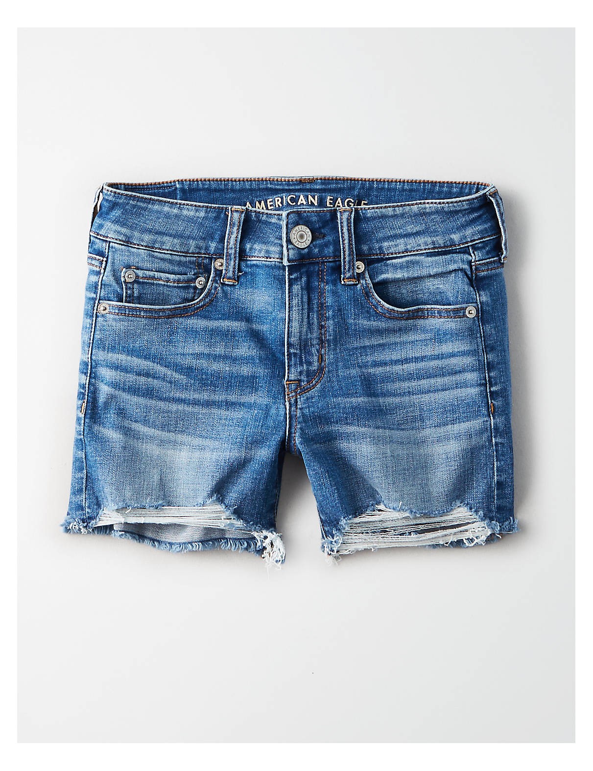 Denim Midi Short, Classic Medium | American Eagle Outfitters (US & CA)