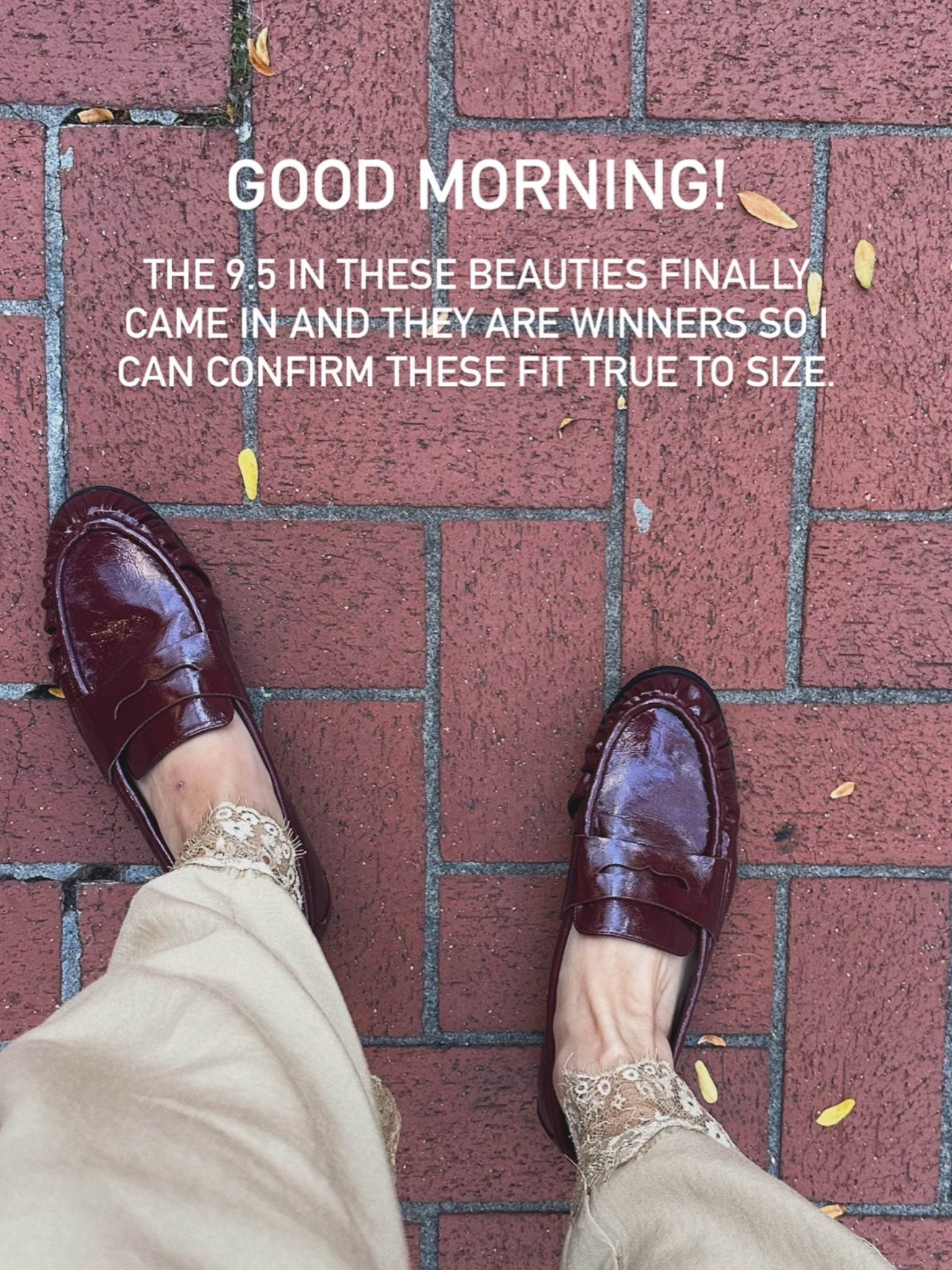Old Navy Loafers! These so comfortable, run TTS and gorgeous. I’m wearing my true size 9.5
