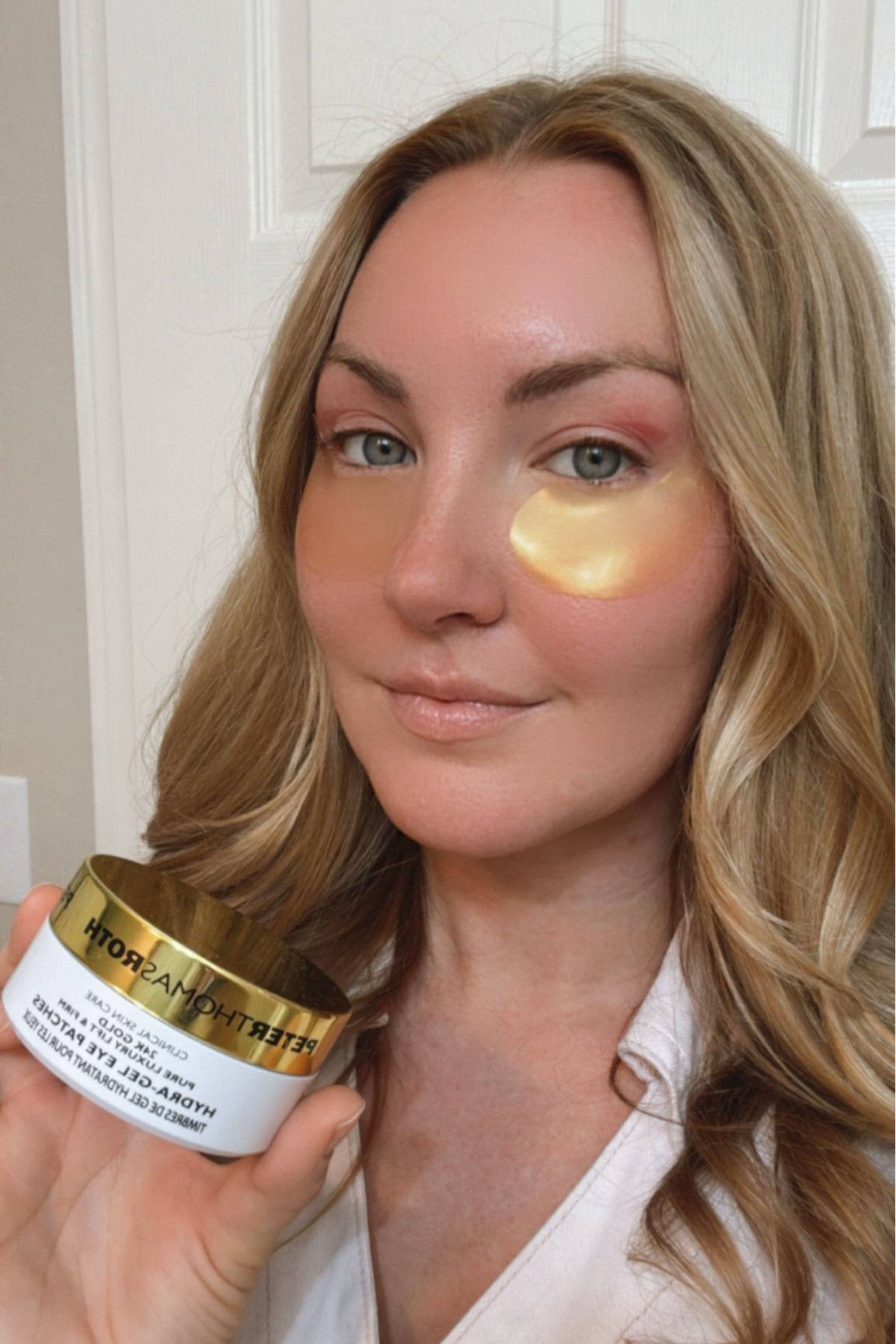 Obsessed with these gold eye patches. Makes it look like my sleep score is in the 90s

#LTKTravel #LTKBeauty #LTKGiftGuide