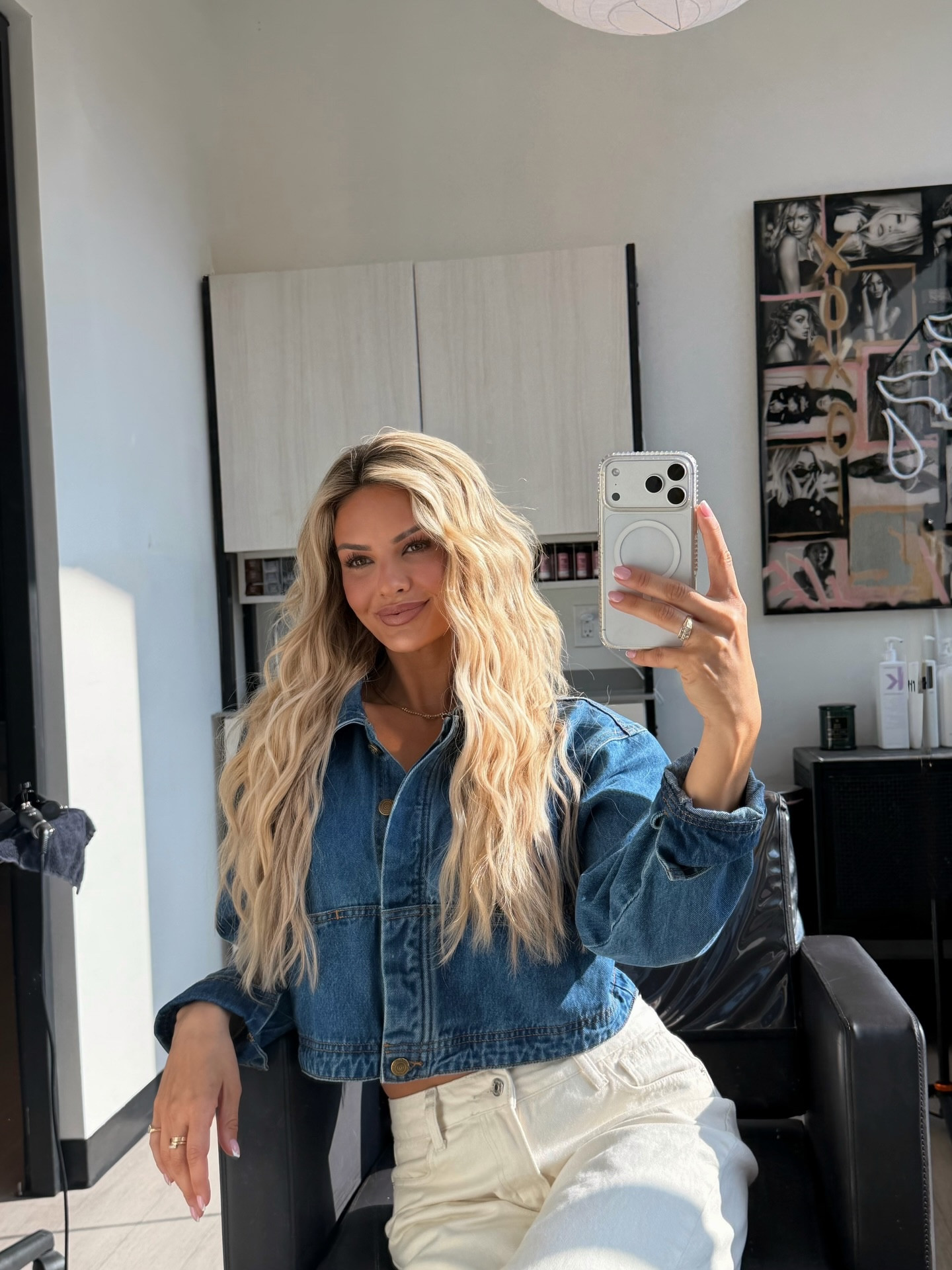 sorry in advance I’ll never hush about my hair girl @hannahandersen.hair @seventyseven.hairlounge 🙂‍↔️ + @lineonehair has me living in beach waves lately 🌊

#LTKselfcare #LTKootd #LTKActive
