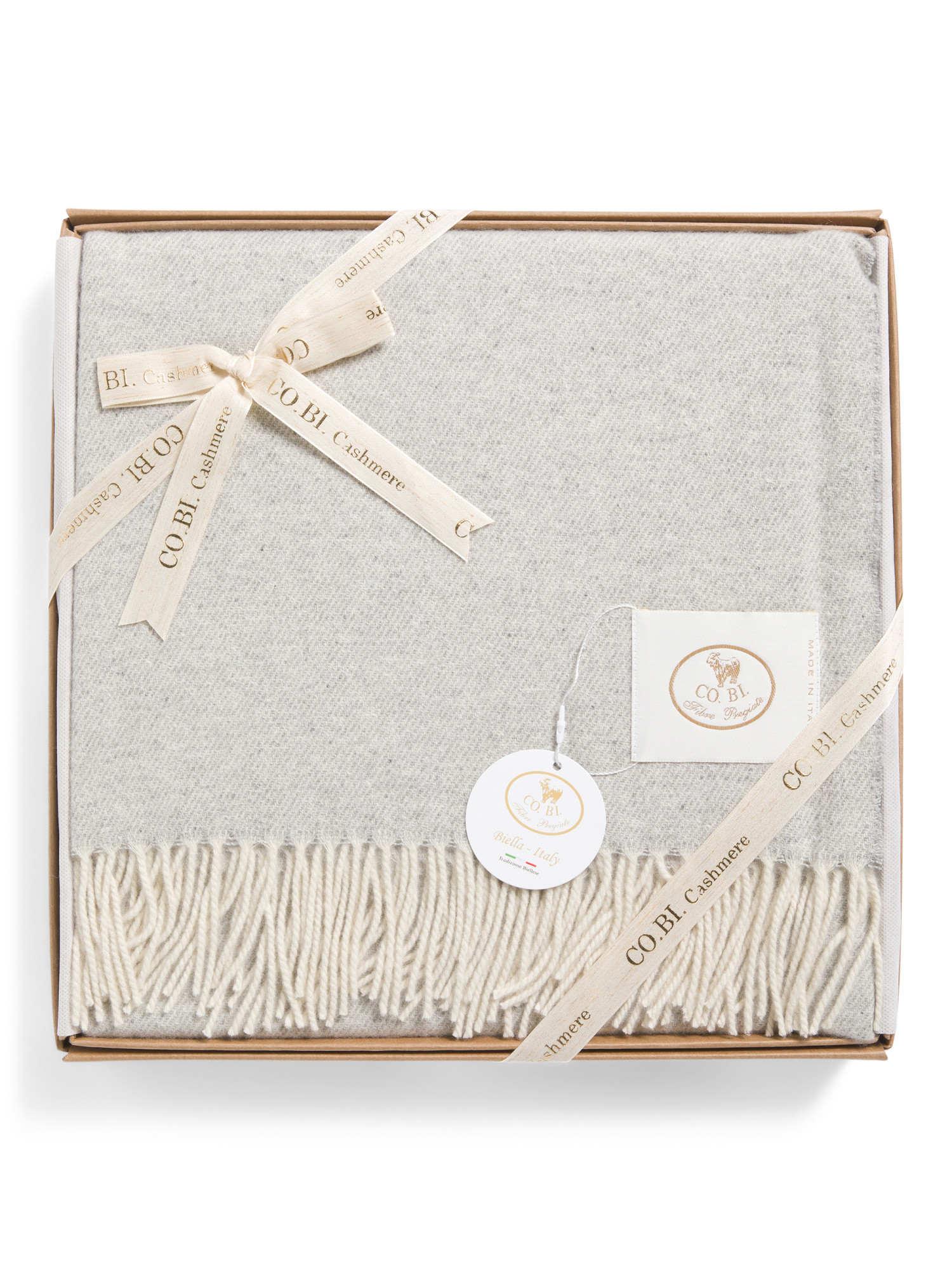 Made In Italy Cashmere And Silk Blend Boxed Throw | Luxury Gifts | Marshalls | Marshalls