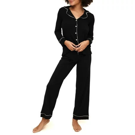 Adore Me Matylda Long Pajama Set Women s Plus and Regular Sizes | Walmart (US)