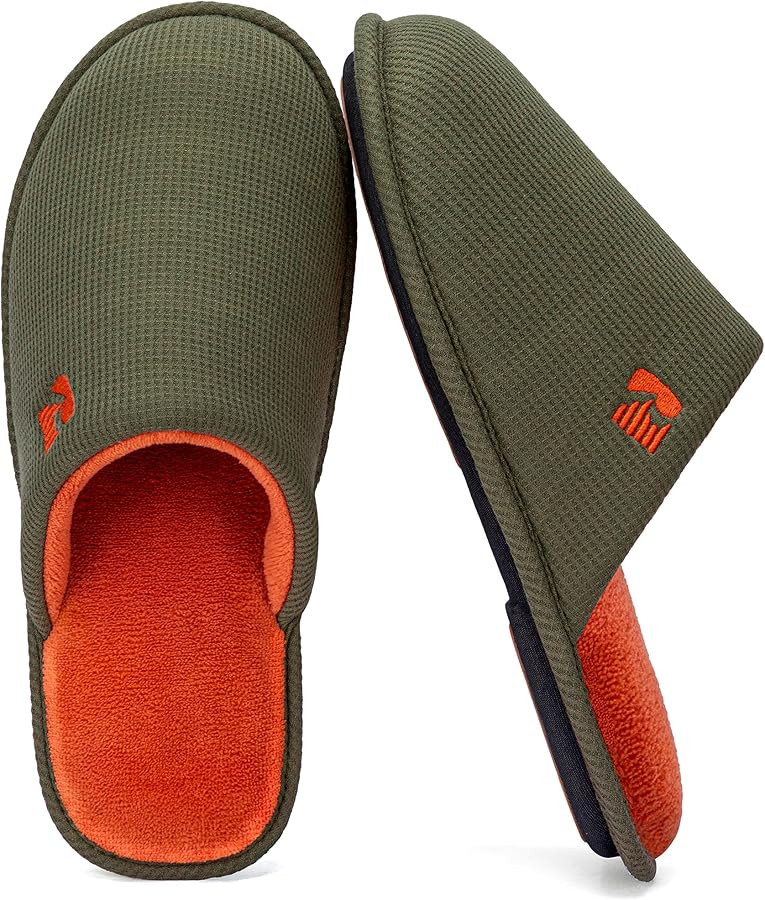 RockDove Mens Two Tone Memory Foam Scuff Slippers Lightweight Breathable Non Slip Indoor Outdoor ... | Amazon (US)