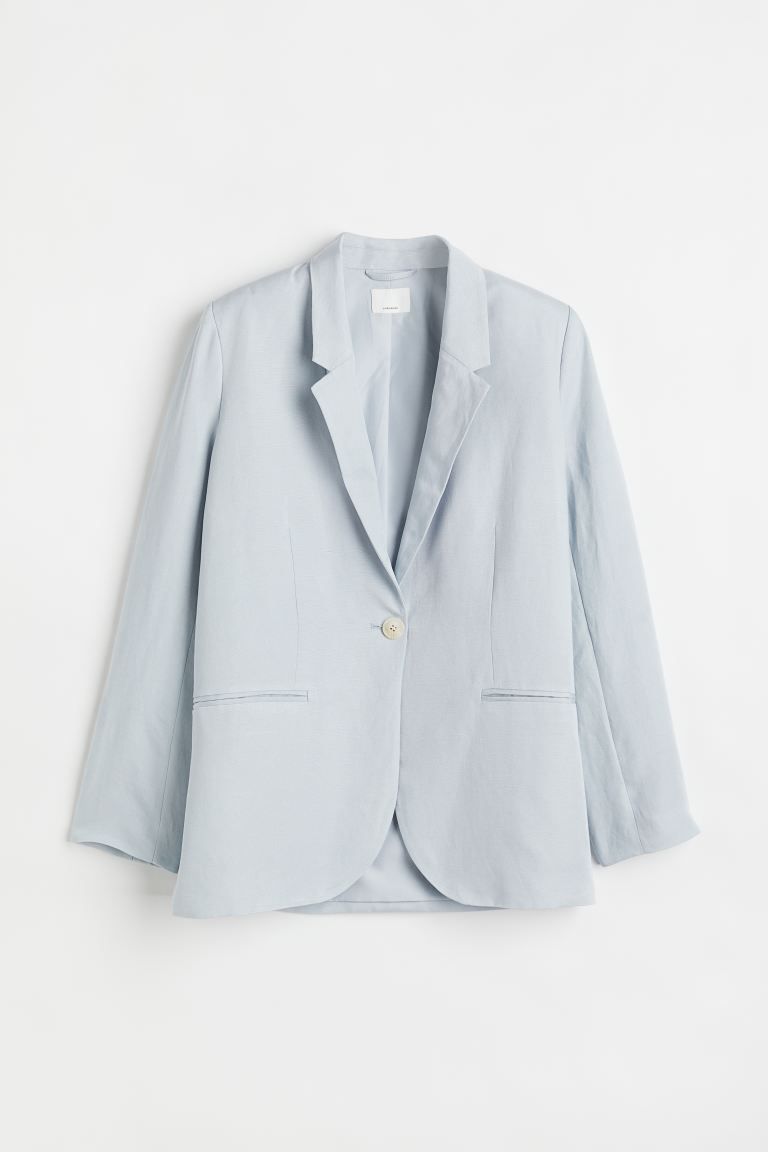 Conscious choice  Single-breasted jacket in woven fabric. Notched lapels, one button at front, an... | H&M (US + CA)