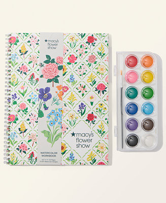 Flower Show Watercolor Book & Paint Set, Macy's Exclusive | Macy's