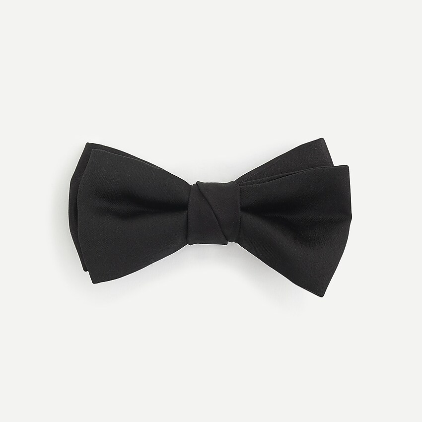 Black satin pre-tied bow tie | J. Crew US