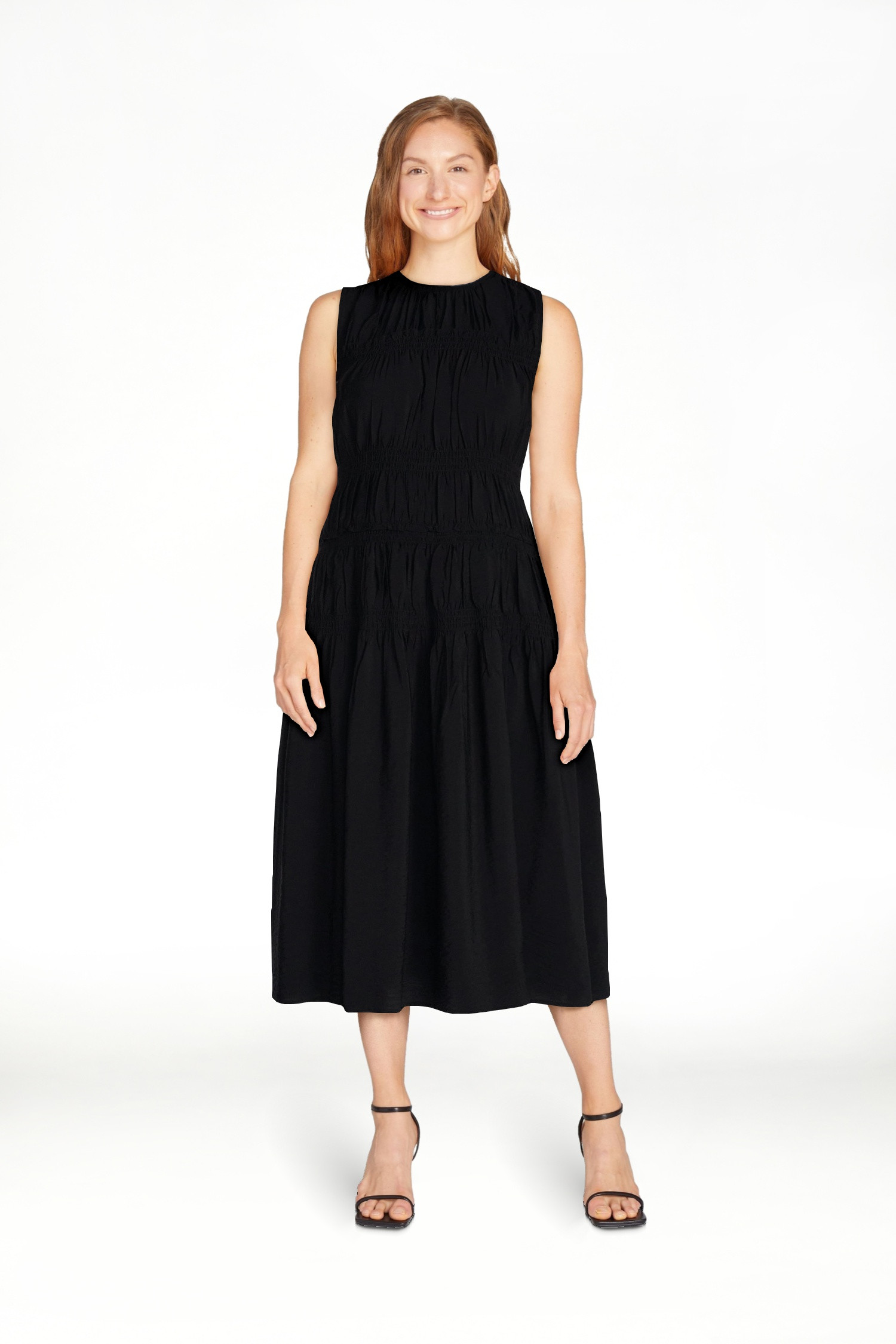 Time and Tru Women's Sleeveless Smocked Midi Dress, Sizes XS-XXXL | Walmart (US)