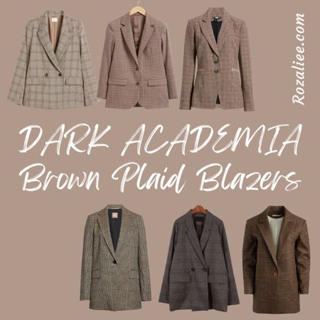 dark academia / brown blazer / plaid blazer

#LTKworkwear #LTKBacktoSchool #LTKxNSale