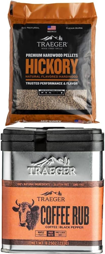 Traeger Grills PEL319 Hickory 100% All-Natural Hardwood Pellets - Grill, Smoke, Bake, Roast, Brai... | Amazon (US)