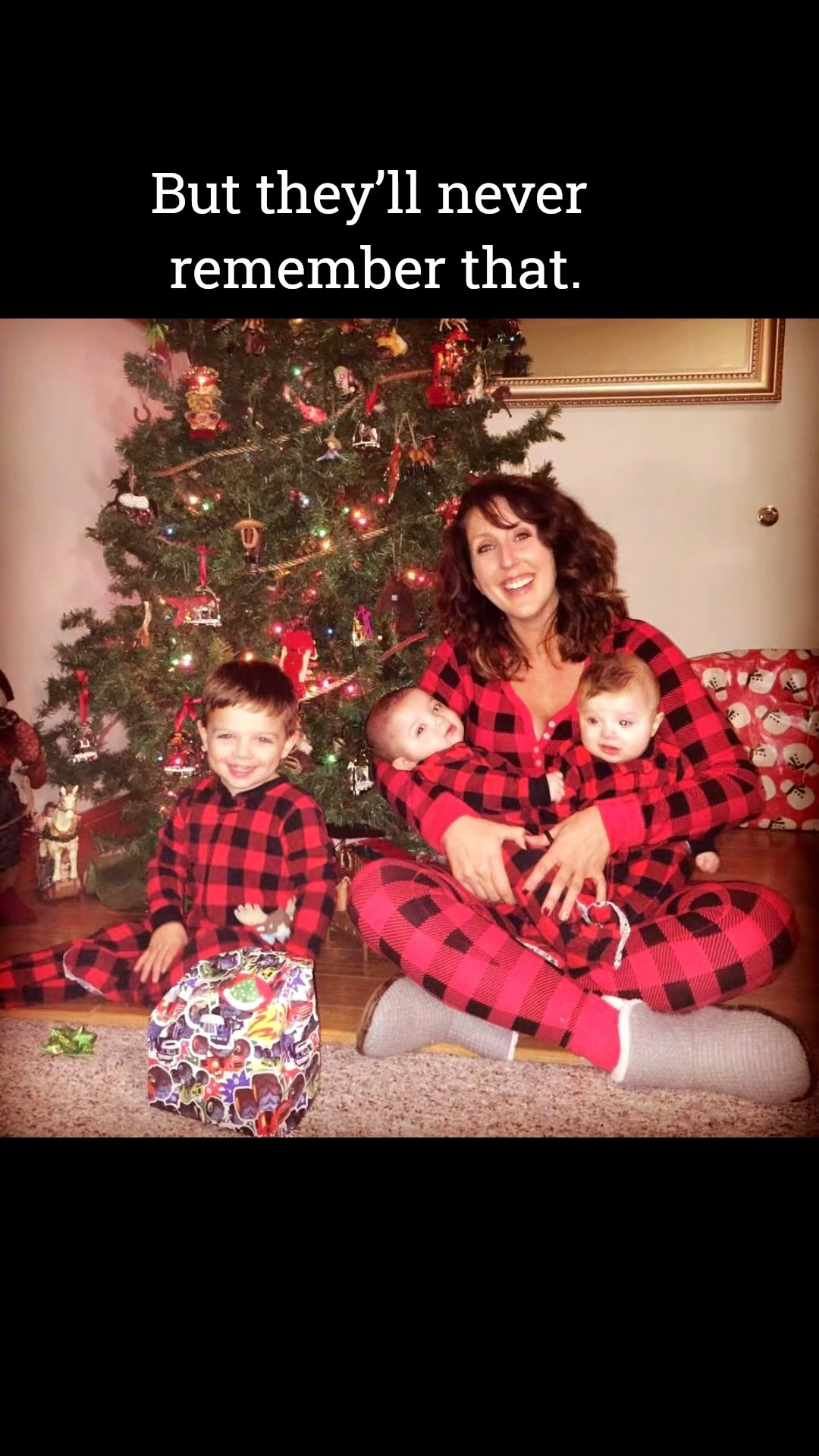 One year I wrangled all 3 boys into my bedroom at my parents’ house on Christmas Eve. Jack and George were barely crawling. I had gotten the 4 of us matching pajamas and told no one. Somehow I managed to get us all dressed (picture herding cats) and at 2 yrs old Henry’s face lit up to see us all dressed the same. 
This year he has outgrown kids sizes and needs the adult style. 
As kids get older, things change…but the way I see it that just means the magic I bring to the table needs to change. So buckle up, next year we enter the middle school phase and this aunt is not going to down without a fight 😎🎄


#LTKHoliday #LTKstorytime #LTKKids