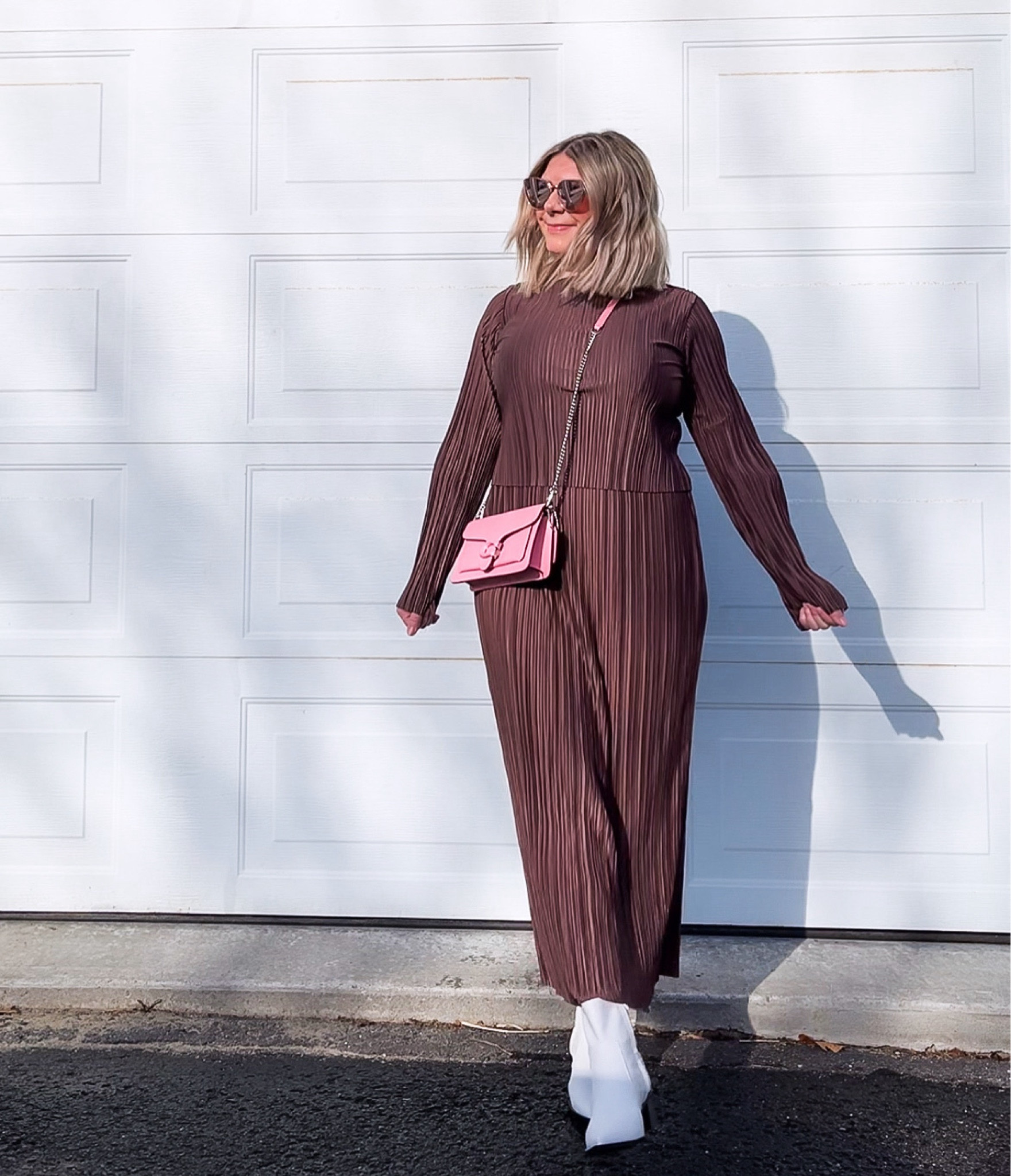 Spring Transition Look 🤎💗

Crinkle Pleated Top Small / Crinkle Pleated Skirt Small / White Ankle Boots 7 

#LTKSeasonal #LTKstyletip #LTKsalealert