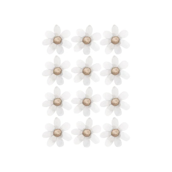 Daisies Fabric Wall Stickers  Removable & Reusable | Etsy | Etsy (US)