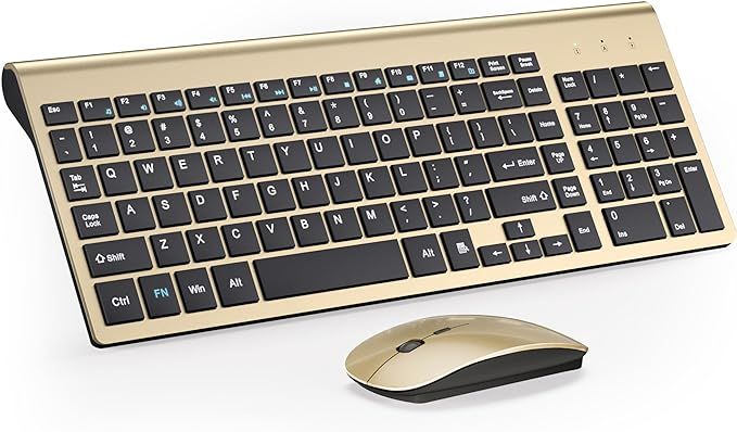 Wireless Keyboard and Mouse Ultra Slim Combo, TopMate 2.4G Silent Compact USB 2400DPI Mouse and S... | Amazon (US)