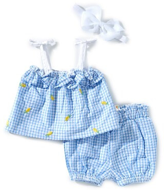 Adventurewear 360 Baby Girls 3-24 Months Woven Lemon Sleeveless Ruffle Top & Shorts Set | Dillard... | Dillard's
