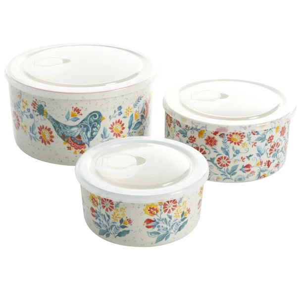 The Pioneer Woman Mazie 6-Piece Round Ceramic Nesting Bowls - Walmart.com | Walmart (US)