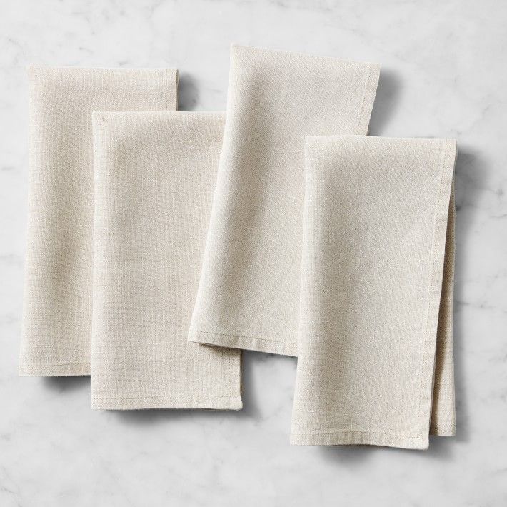 Italian Washed Linen Napkins, Set of 4 | Williams-Sonoma