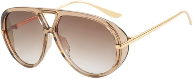 ENTHYI Oversized Aviator Sunglasses for Women Men 70s Trendy Large Big Protection Designer Retro ... | Amazon (US)