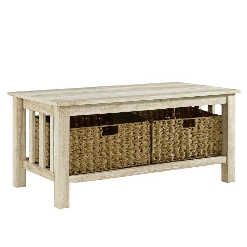 Mission Coffee Table with Woven Baskets - Saracina Home | Target