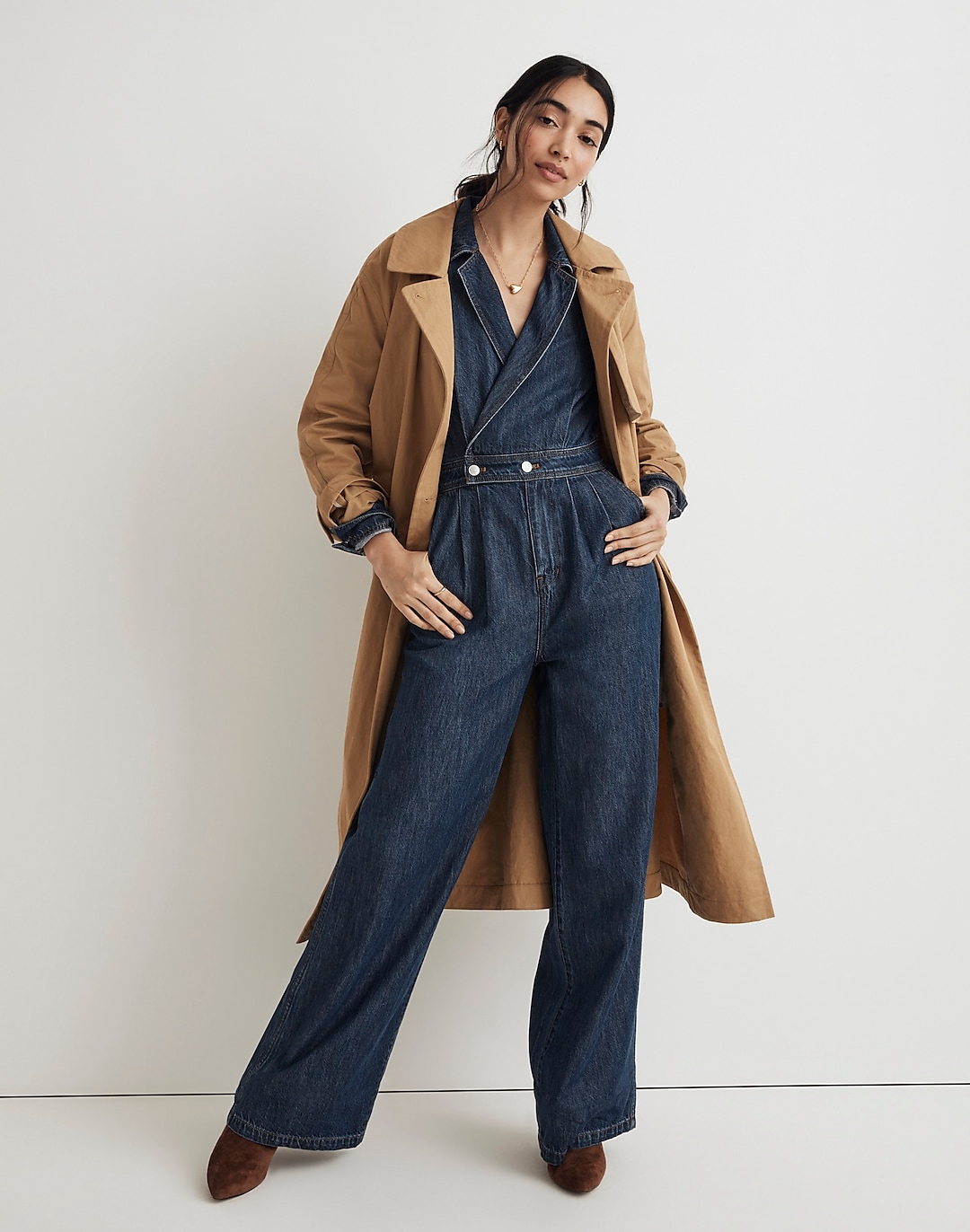 Denim Tailored Jumpsuit in Norvell Wash | Madewell