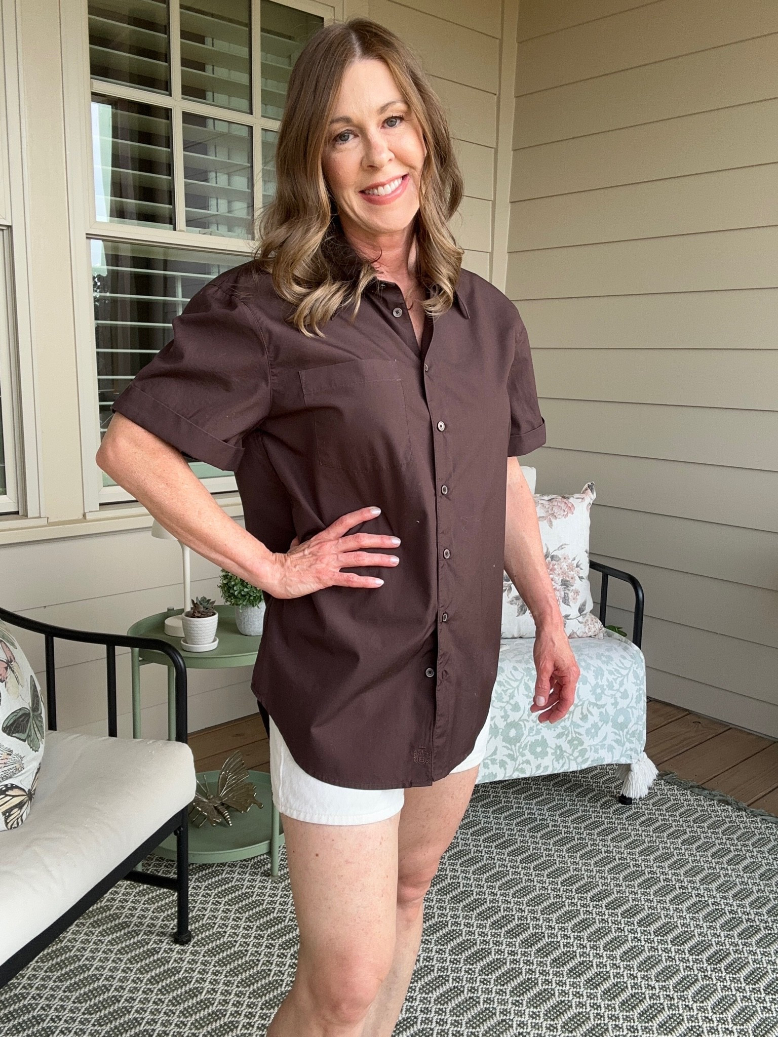 Chocolate brown top from Aritzia! Comes in other colors! 
#aritzia #chocolatebrown

#LTKootd