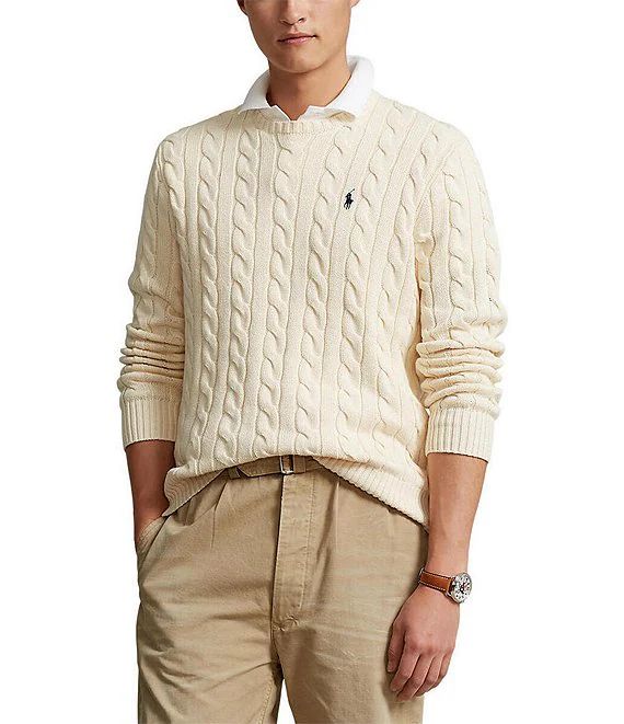 Cable-Knit Cotton Sweater | Dillard's