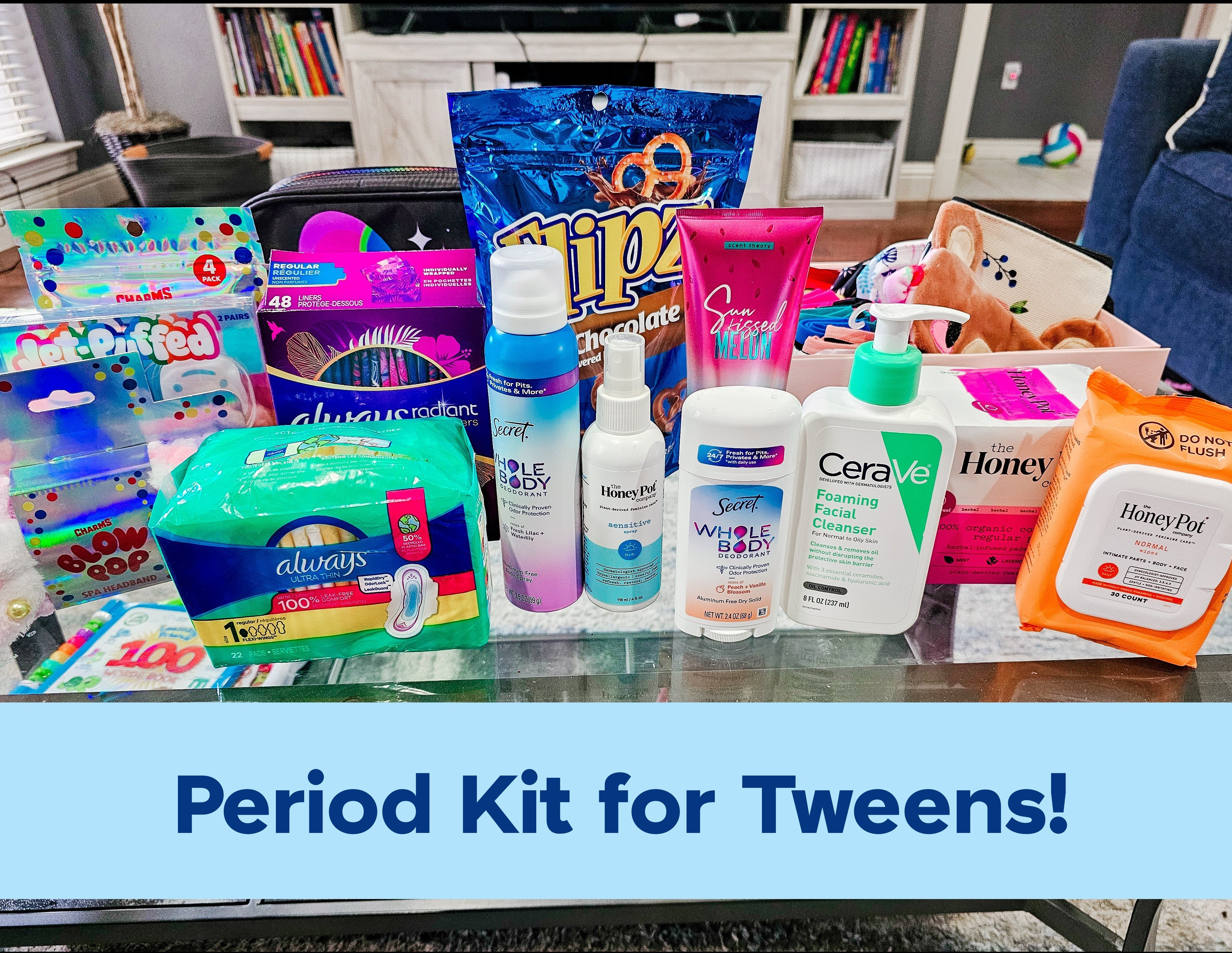 Period kit ideas for your tween's first period! What better way to make your tween feel empowered and supported than making them this thoughtful gift!

#LTKkids #LTKfamily