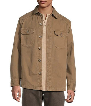 Long Sleeve Solid Shirt Jacket | Dillard's