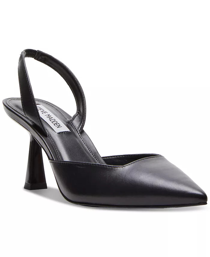 Steve Madden Women's Finlee Pointed-Toe Kitten-Heel Slingback Pumps - Macy's | Macy's