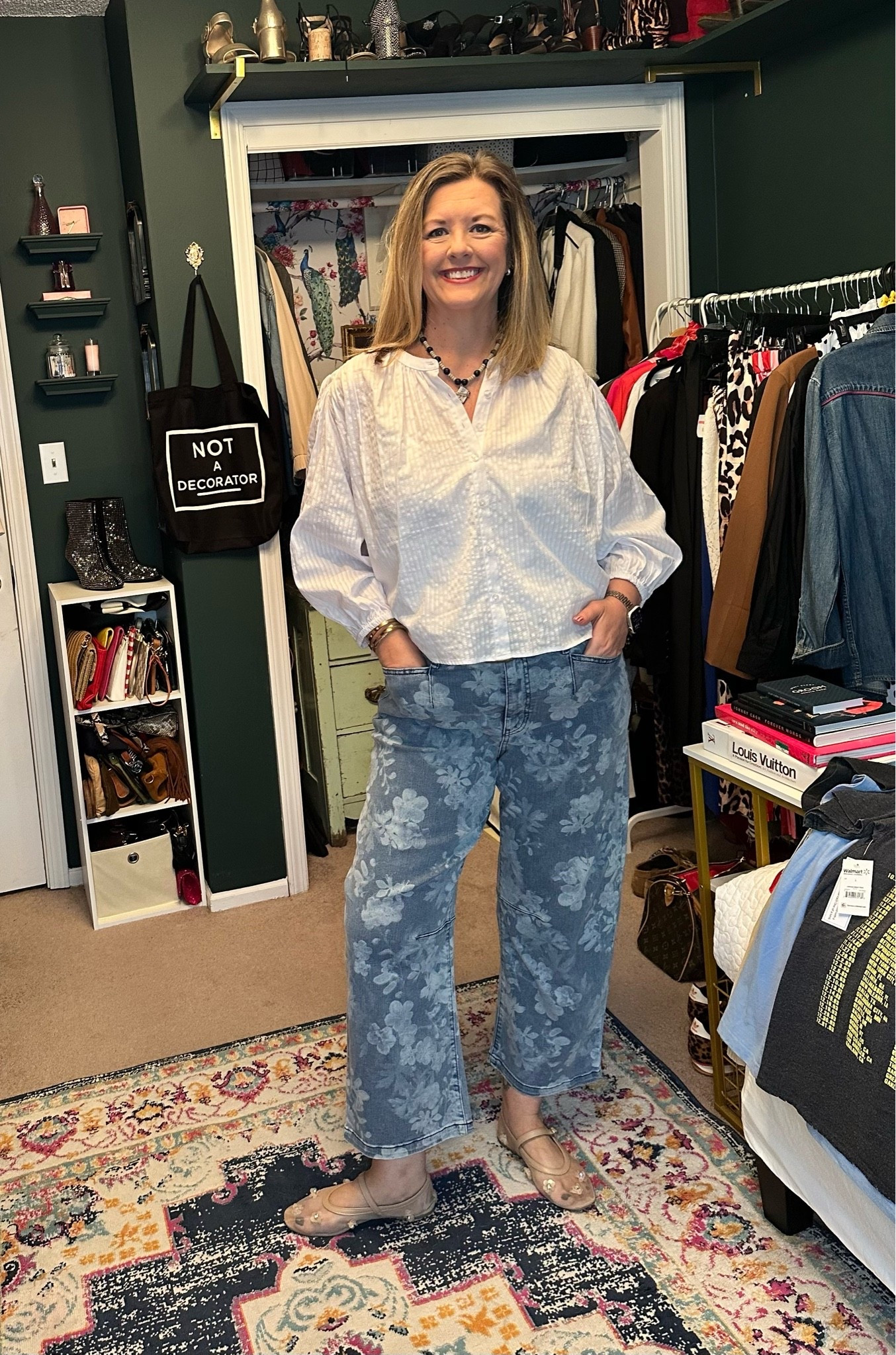Floral jeans

#LTKootd #LTKOver40 #LTKMidsize