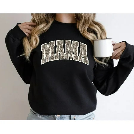 Mama Leopard Sweatshirt, College Font Mama Sweatshirt, Retro Mom Sweatshirt, Mama Hoodie, Mama Gift, Mom Life Sweatshirt, Mom Gift | Walmart (US)