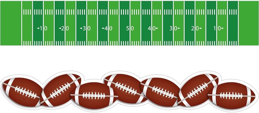 70ft Football Bulletin Board Borders, Sports Theme Bulletin Trim Strips Die-Cut for Preschool Tea... | Amazon (US)