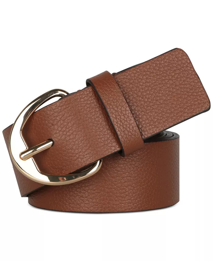 Women's 38 MM Pebble Leather Belt | Macy's Canada