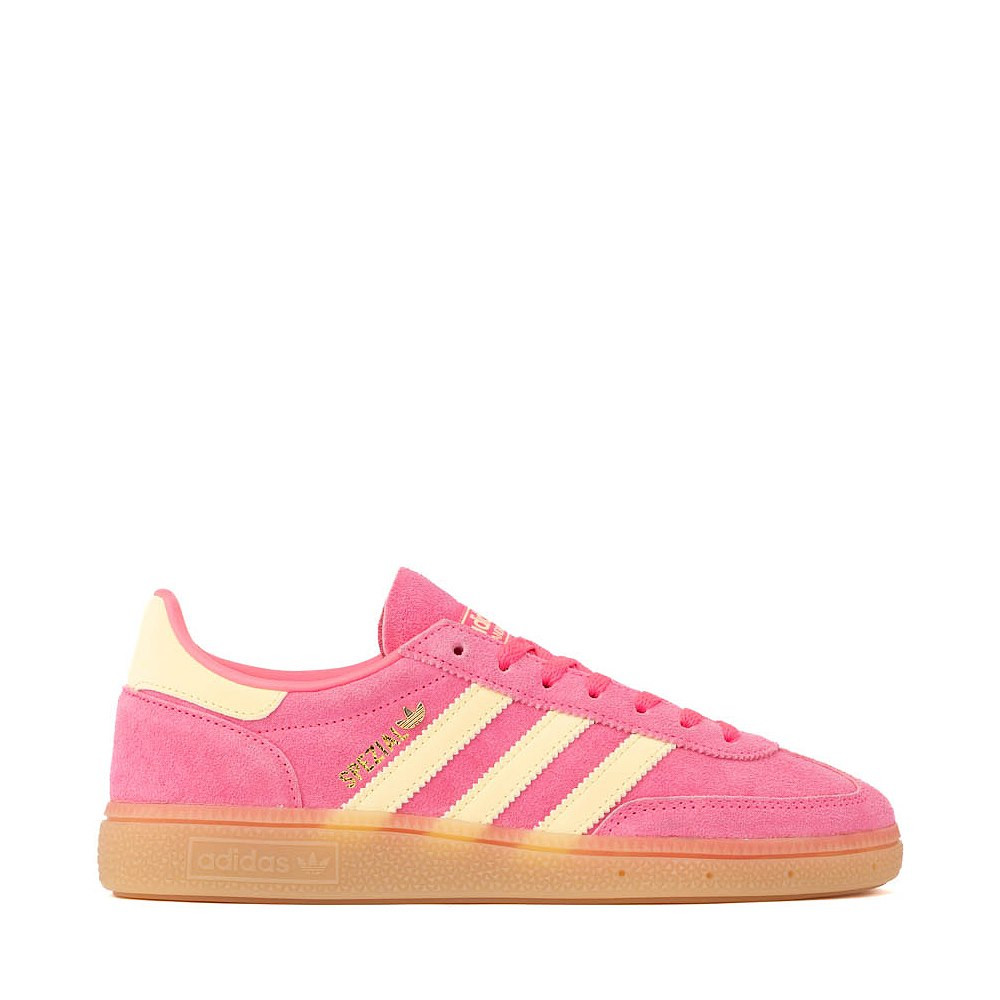 Womens adidas Handball Spezial Athletic Shoe - Lucid Pink / Almost Yellow / Gold Metallic | Journeys