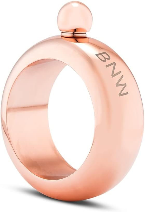 Weddingstar Customizable Rose Gold Bracelet Drinking Flask - Monogram Engraving | Amazon (US)
