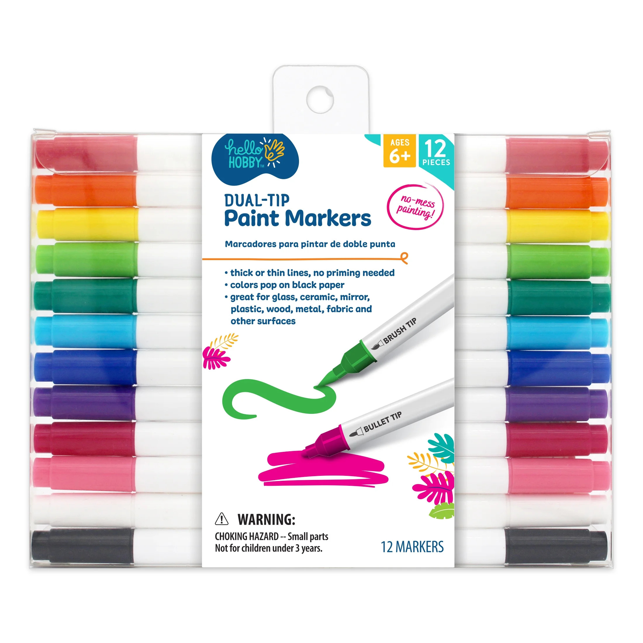 Hello Hobby - Detail Paint Markers, 12 Counts | Walmart (US)