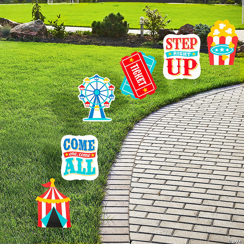 Carnival Yard Signs - 6 Pc. | Oriental Trading Company