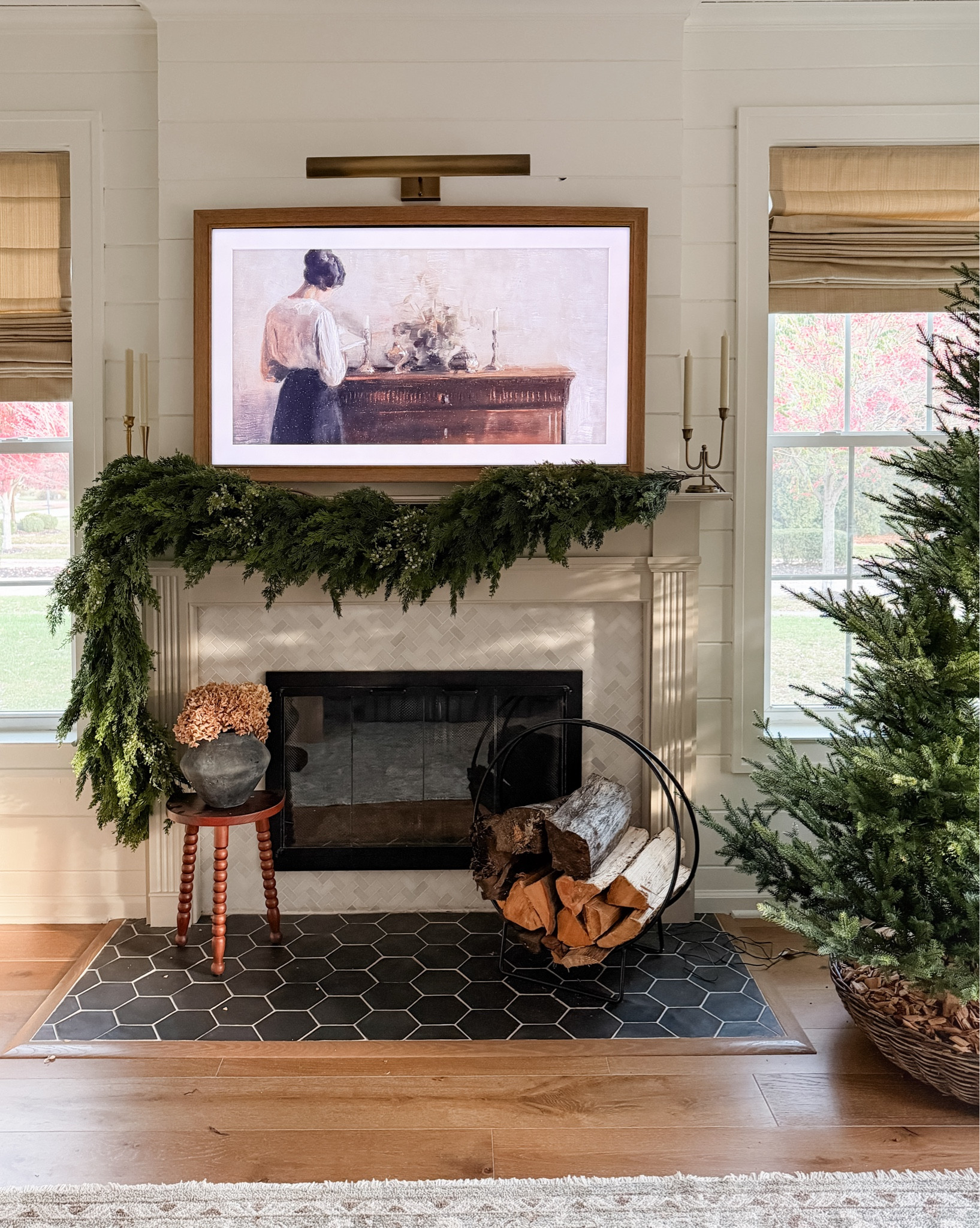 5 years of garland mantels; and what it looked like before the fireplace makeover. I definitely prefer the recent cedar garland look, but I do love that extremely lush Norfolk pine/eucalyptus garland from three years ago, too. Definitely a learning curve on what looks best in the space! 

#LTKHome #LTKHoliday #LTKFindsUnder50