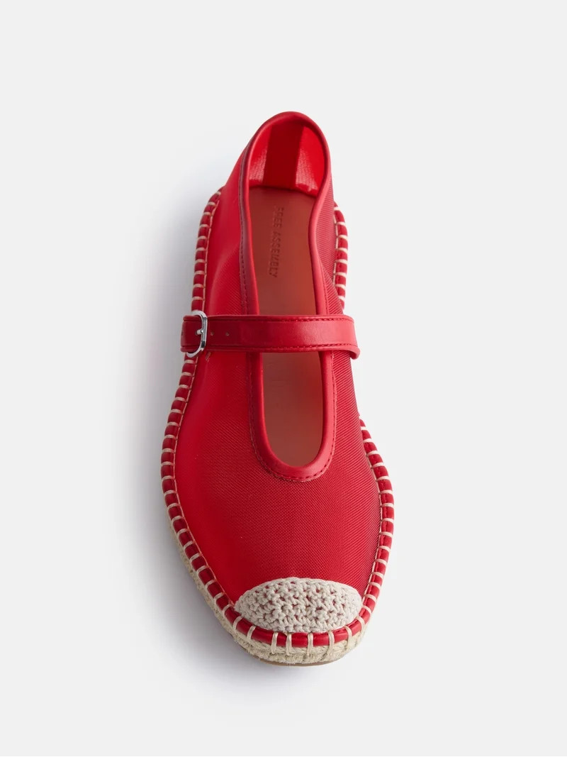 Free Assembly Women's Mesh Mary Jane Espadrilles | Walmart (US)