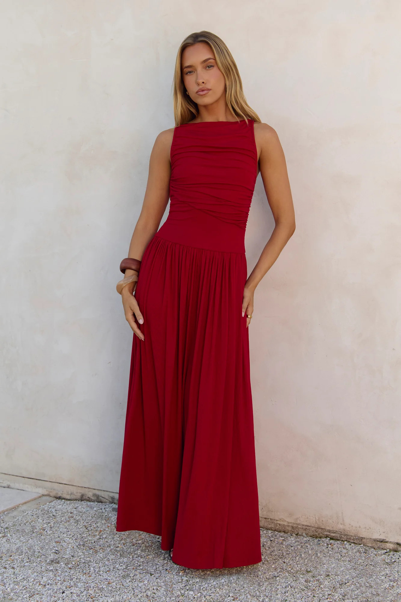 Nalla Maxi Dress Cherry | Fortunate One