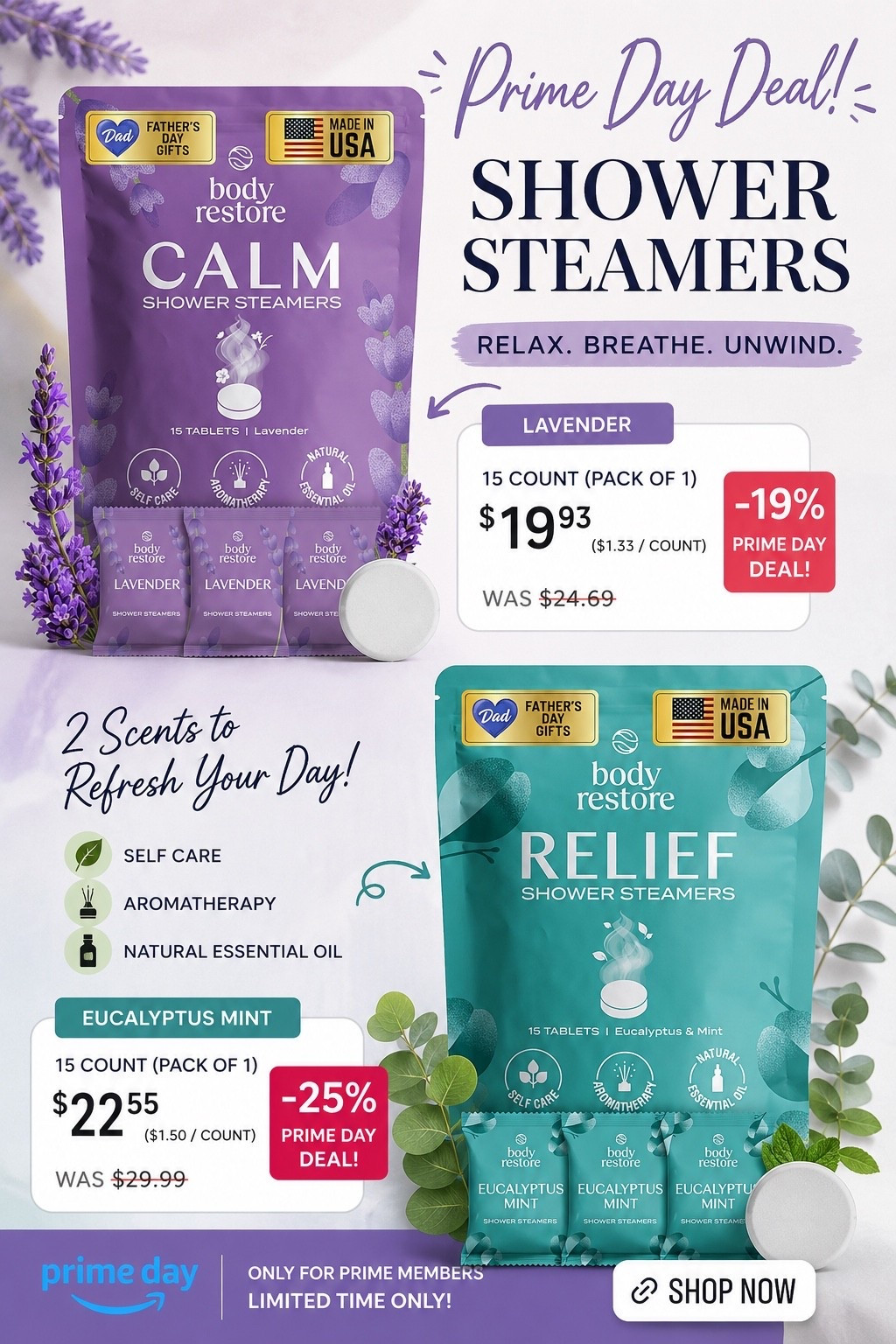 🚿✨ Turn your shower into a spa! These Body Restore shower steamers are on Prime Day sale and they’re one of my favorite little self-care treats. Grab your favorite scent before the deal is gone! 💜🌿

#LTKBeauty #LTKselfcare #LTKmomlife